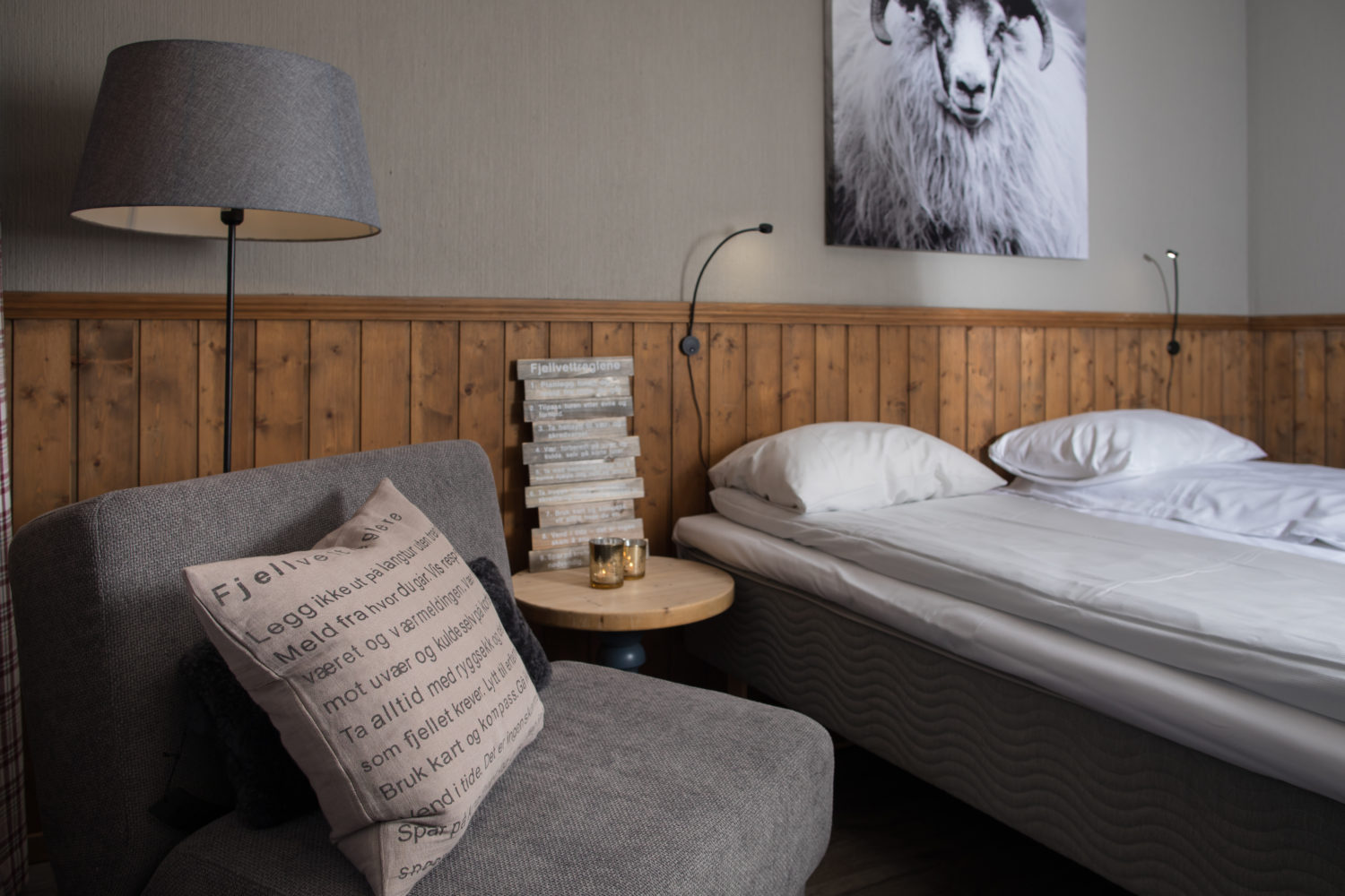 Hotellrom interiør | Spidsbergseter Resort Rondane